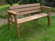 Thames Garden Bench - 3 Seater | Recycled Plastic Wood